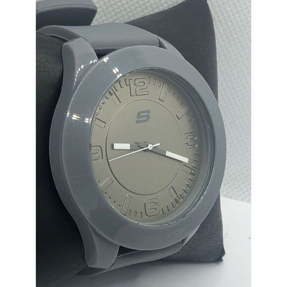 Skechers SR5011 Men's Grey Silicone Analog Grey Dial Quartz Genuine Watch OP158 - Picture 3 of 9